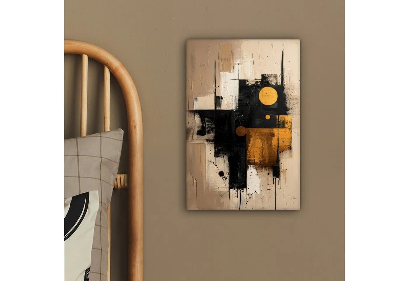 OneMillionCanvasses® Leinwandbild Abstrakt Schwarz Gold Modern - Bild 4