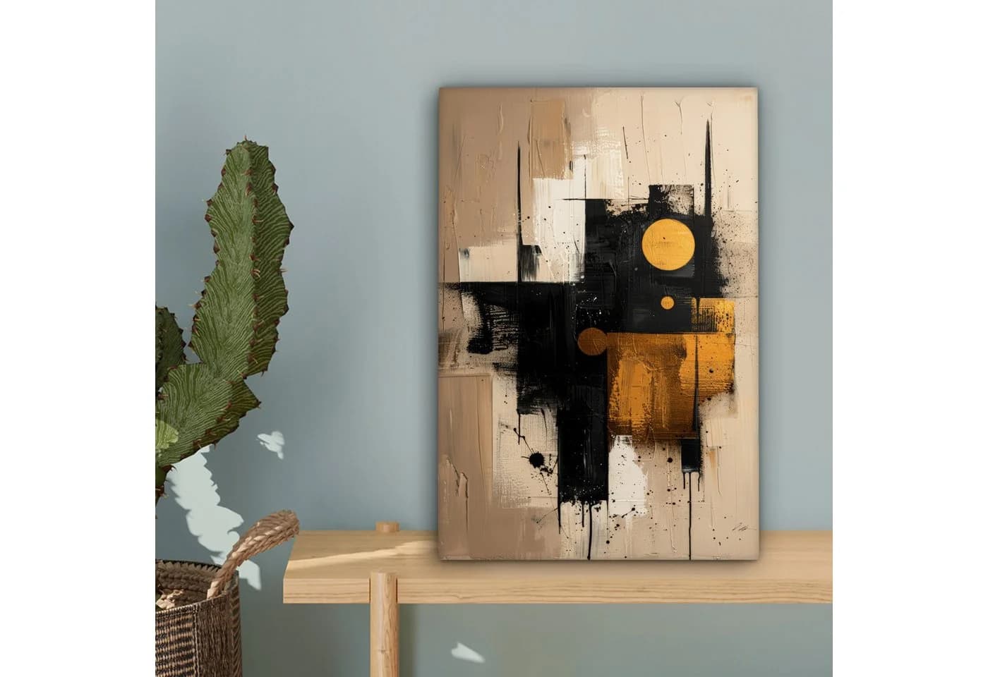 OneMillionCanvasses® Leinwandbild Abstrakt Schwarz Gold Modern - Bild 5