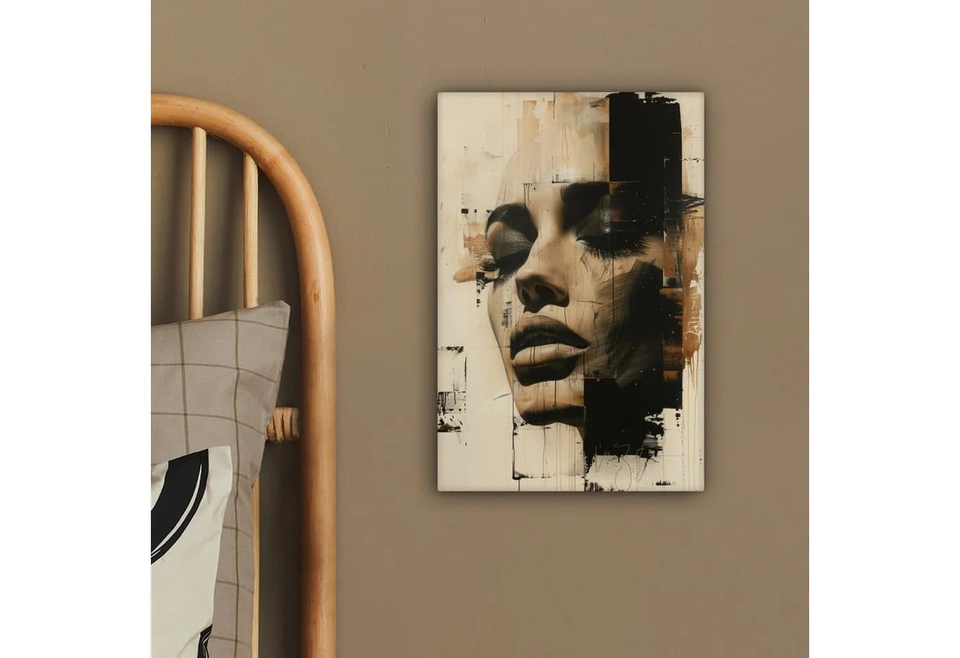 OneMillionCanvasses® Leinwandbild Frau Abstrakt Beige - Bild 4