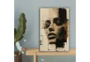 OneMillionCanvasses® Leinwandbild Frau Abstrakt Beige Bild 5