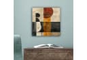 OneMillionCanvasses® Leinwandbild Abstrakt Grau Beige Orange Modern Bild 5