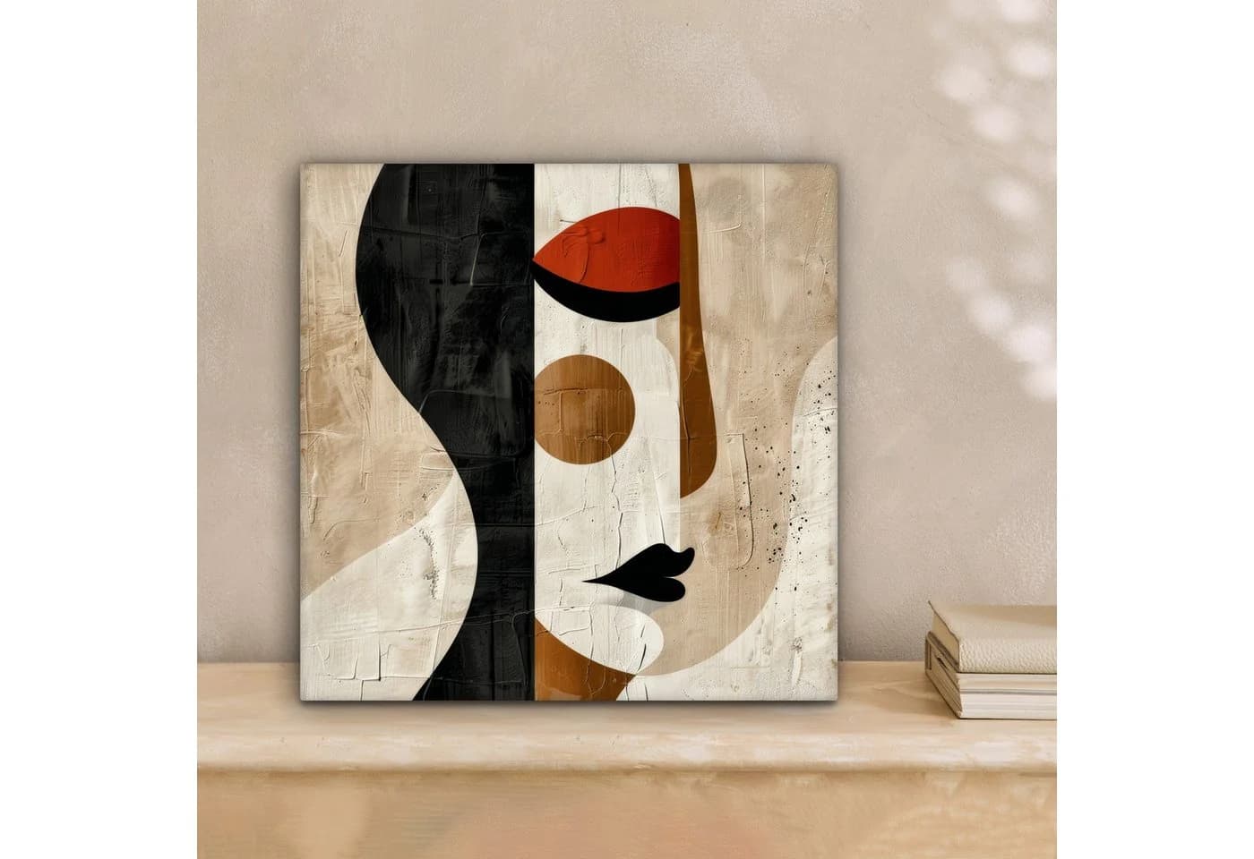 OneMillionCanvasses® Leinwandbild Abstrakt Gesicht Bunt