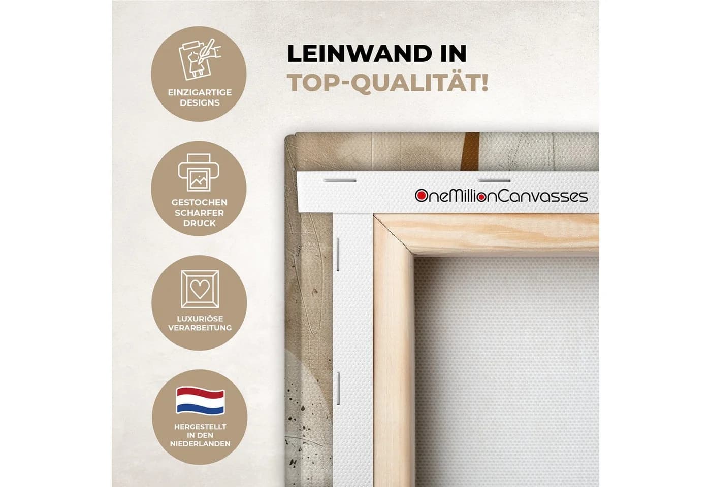 OneMillionCanvasses® Leinwandbild Abstrakt Gesicht Bunt - Bild 3