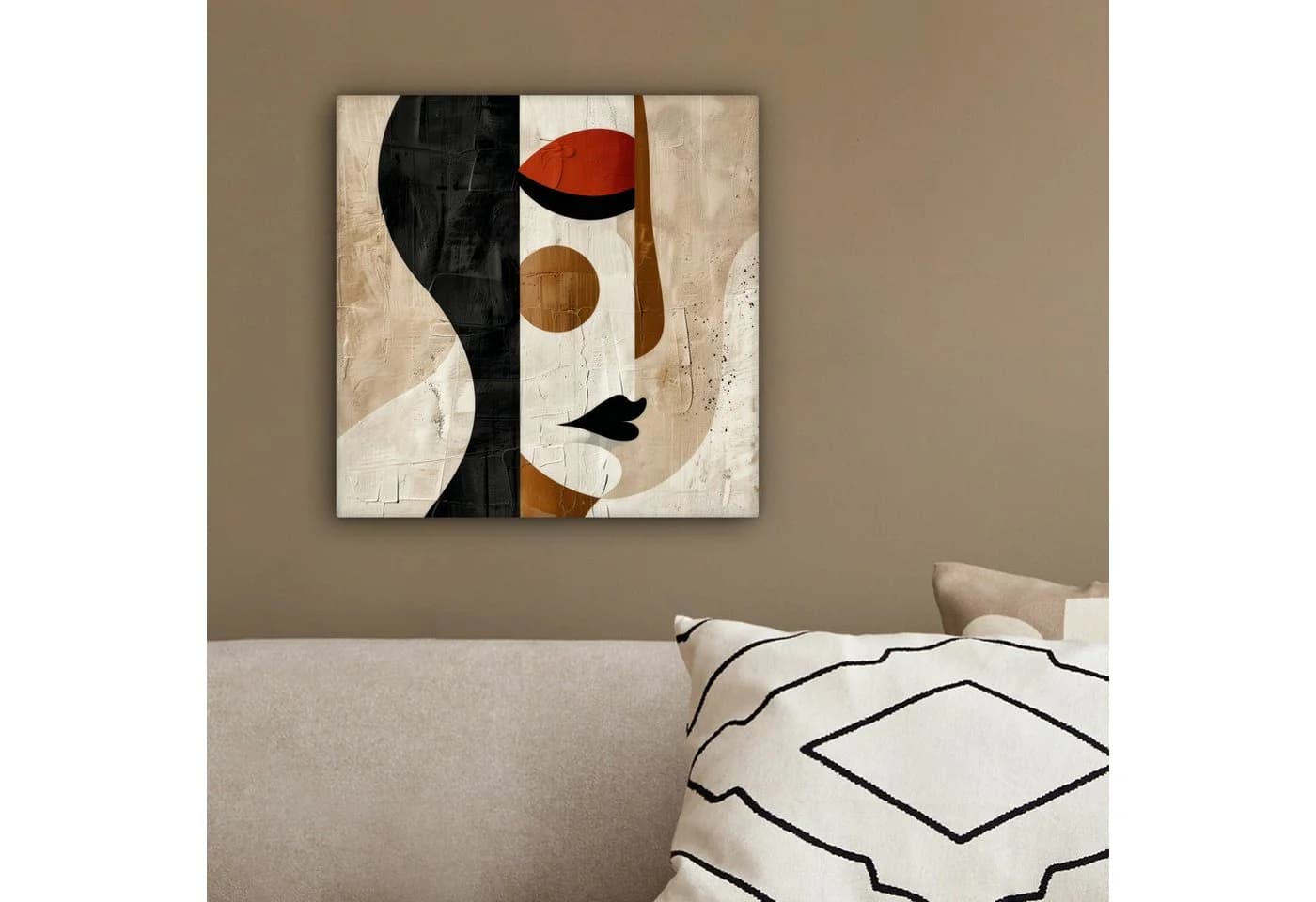 OneMillionCanvasses® Leinwandbild Abstrakt Gesicht Bunt - Bild 4