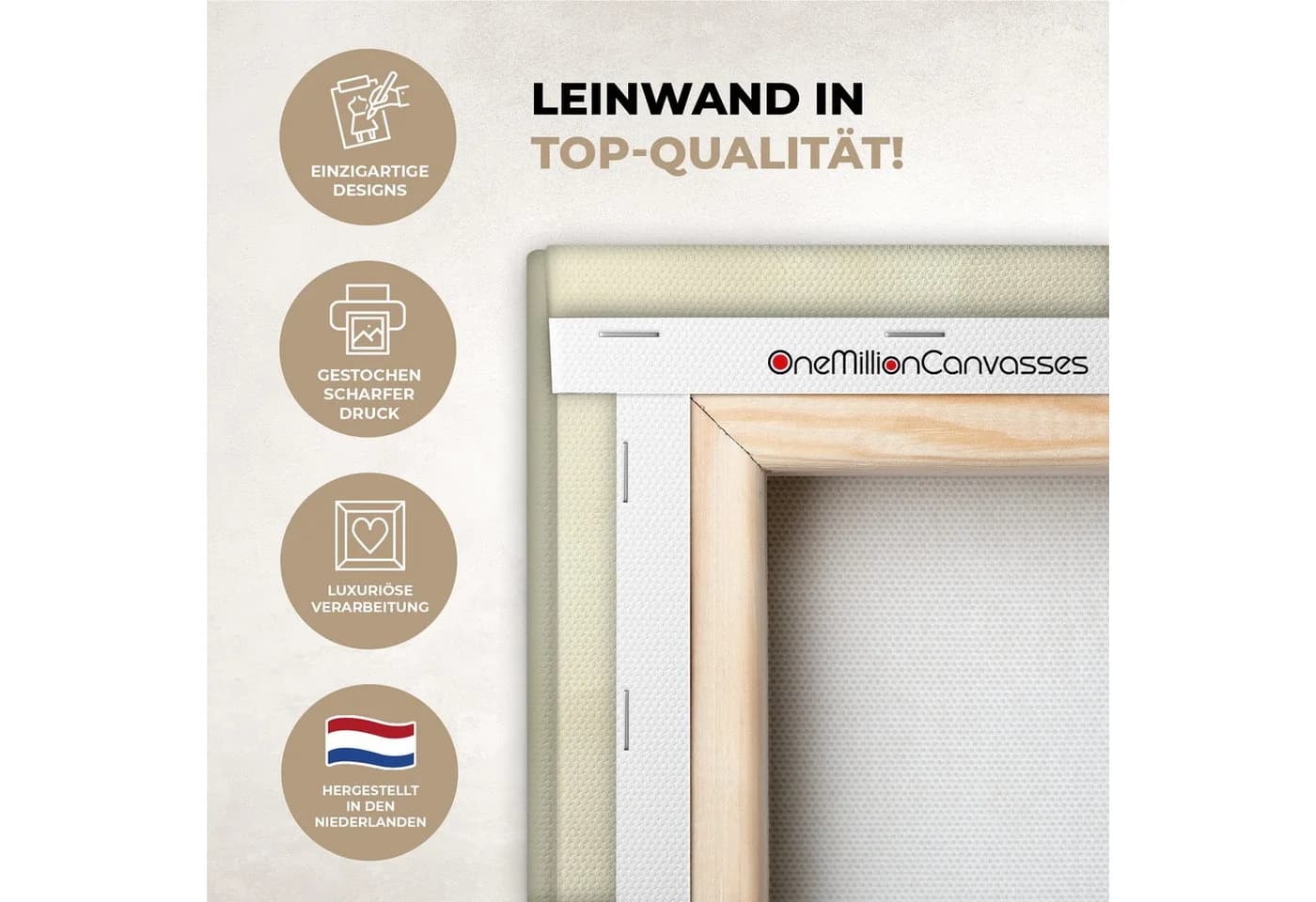 OneMillionCanvasses® Leinwandbild Abstrakt - Landschaft - Sonne - Kunst, Fotodruck (1 St), Wandbild, Deko Schlafzimmer Wohnzimmer Flur 20x20 cm - Bild 3