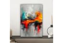 OneMillionCanvasses® Leinwandbild Modern Orange Grau Kunst Fotodruck 20x30 cm Bild 4