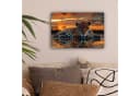 OneMillionCanvasses® Leinwandbild Leopard Natur Orange Braun Modern Bild 1