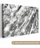 OneMillionCanvasses® Leinwandbild Abstrakt - Diamant - Luxus - Modern - Silber Bild 2