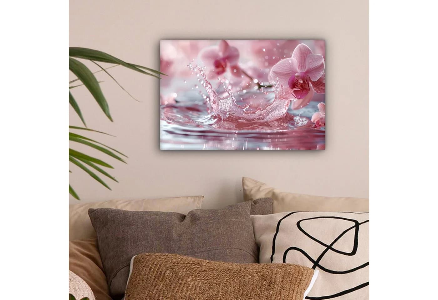 OneMillionCanvasses Leinwandbild Abstrakt Wasser Orchidee Modern