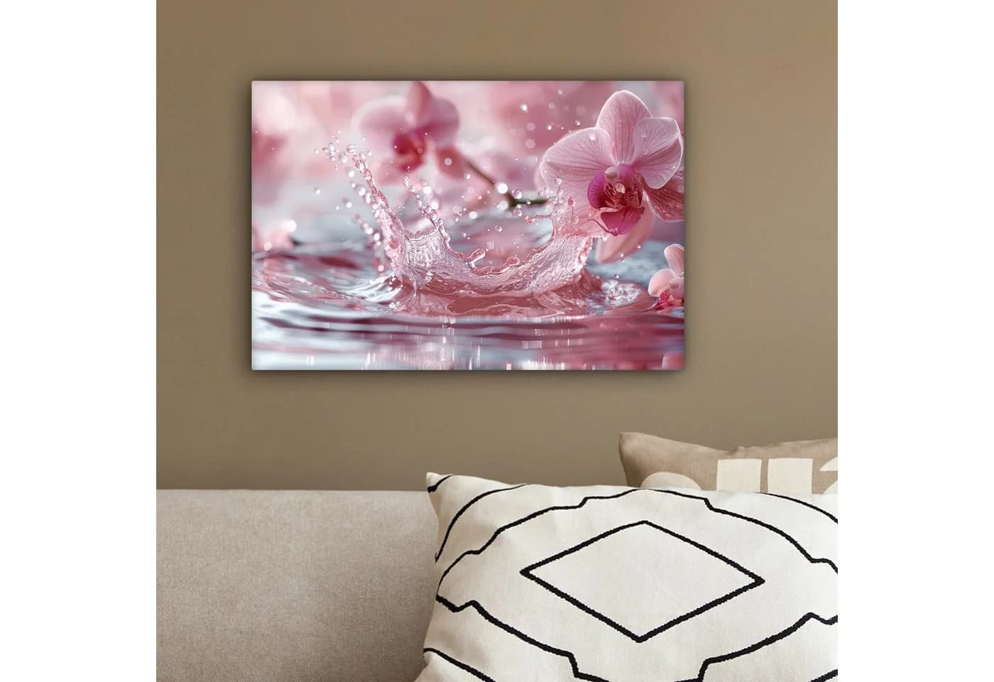OneMillionCanvasses Leinwandbild Abstrakt Wasser Orchidee Modern - Bild 4