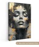 OneMillionCanvasses® Leinwandbild Frau Gold Glamour Bild 2