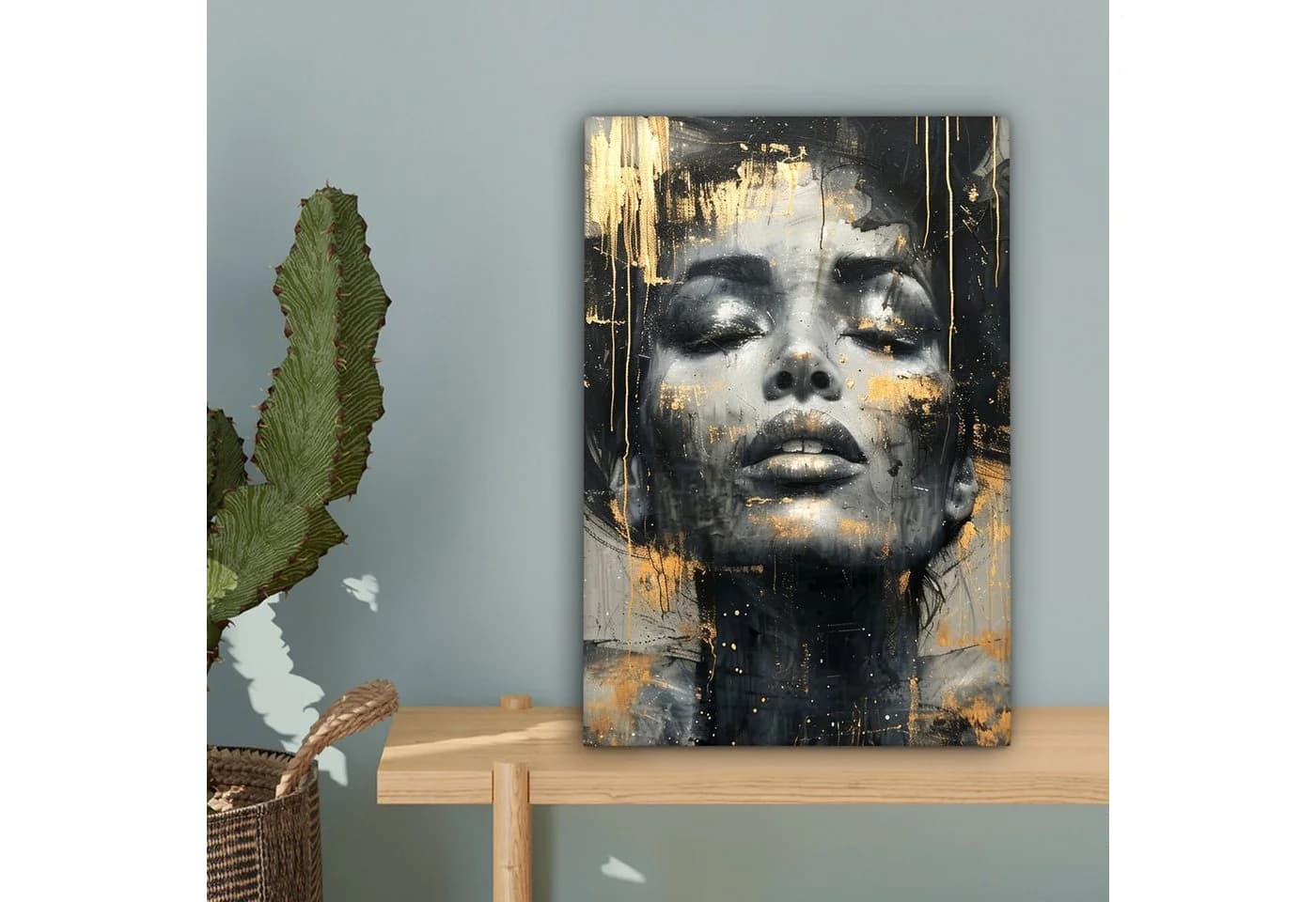 OneMillionCanvasses® Leinwandbild Frau Gold Glamour - Bild 5