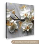 OneMillionCanvasses® Leinwandbild Blumen - Orchidee - Abstrakt - Modern, Fotodruck Bild 2