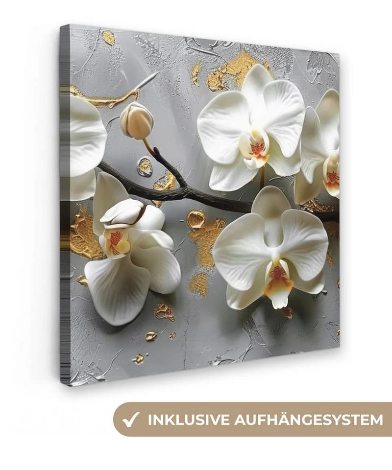 OneMillionCanvasses® Leinwandbild Blumen - Orchidee - Abstrakt - Modern, Fotodruck - Bild 2