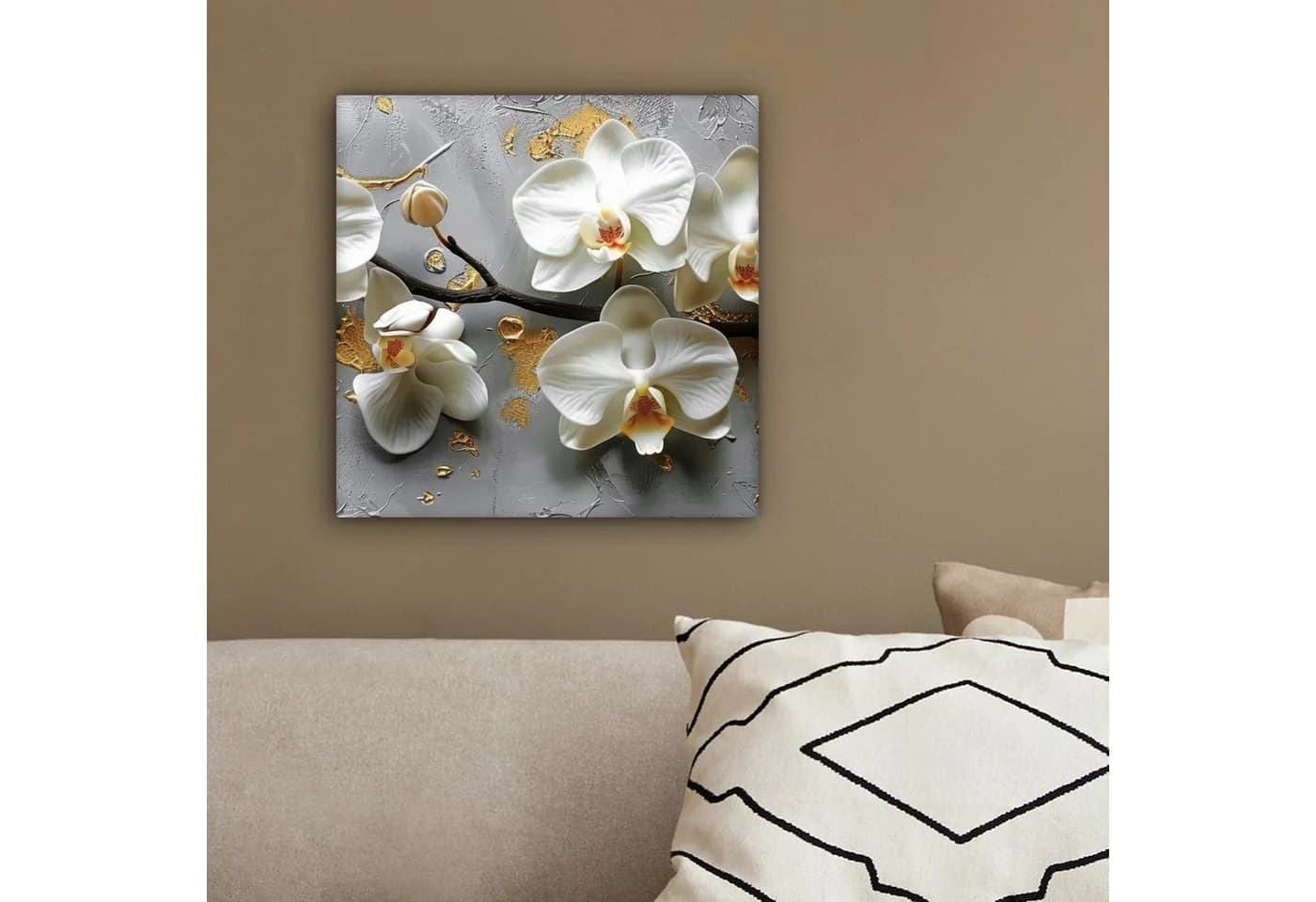 OneMillionCanvasses® Leinwandbild Blumen - Orchidee - Abstrakt - Modern, Fotodruck - Bild 4