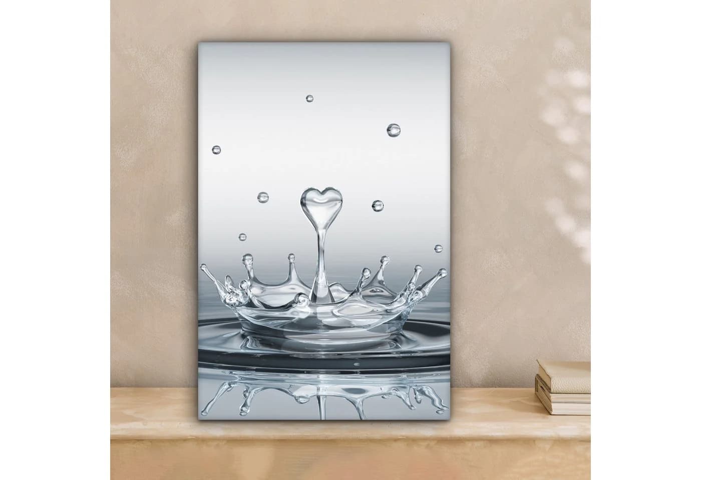 OneMillionCanvasses® Leinwandbild Abstrakt Modern Wasser Herz