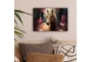 OneMillionCanvasses® Leinwandbild Pferd Blumen Rosa Natur Wald Fotodruck Bild 1