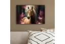 OneMillionCanvasses® Leinwandbild Pferd Blumen Rosa Natur Wald Fotodruck Bild 4