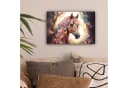 OneMillionCanvasses® Leinwandbild Pferd Natur Blumen Schmetterlinge Wald Bild 1