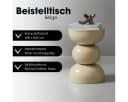 Mica Decorations Luna Beistelltisch Rund Beige Bild 1