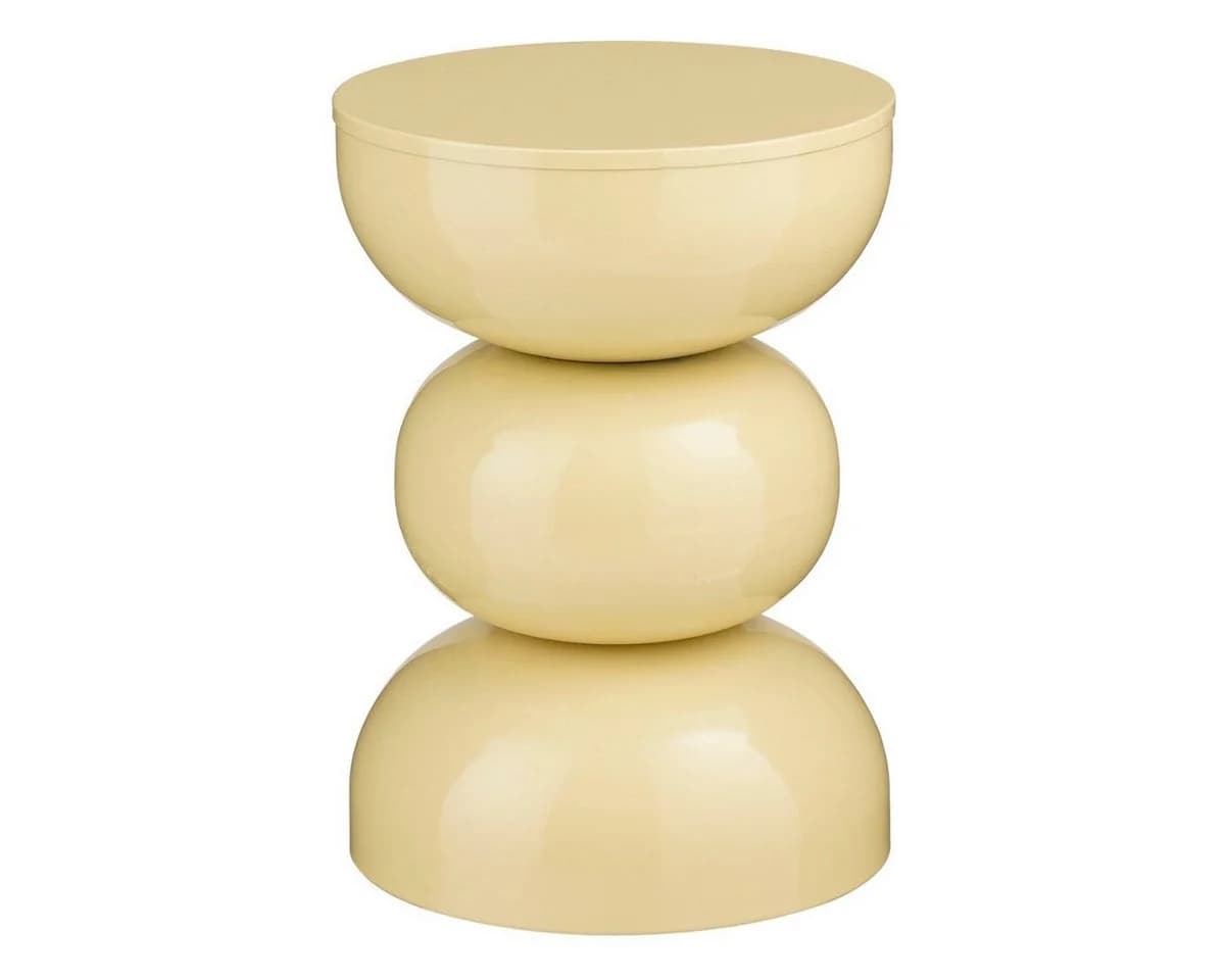 Mica Decorations Luna Beistelltisch Rund Beige - Bild 2