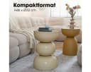 Mica Decorations Luna Beistelltisch Rund Beige Bild 4