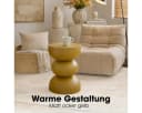 Mica Decorations Luna Beistelltisch Ockergelb Rund Bild 5