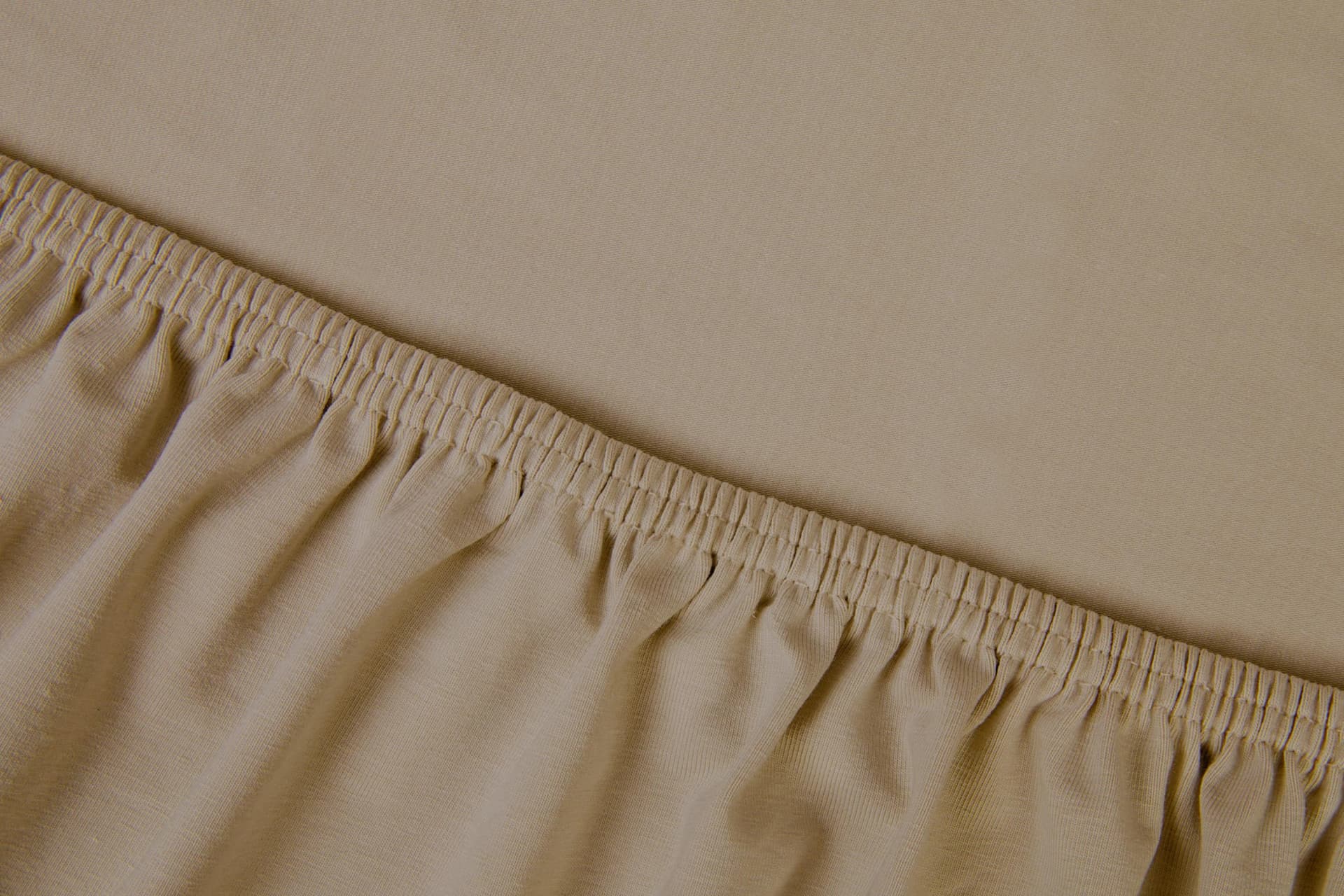KAYORI Spannbettlaken Edo Khaki 100% Bio-Baumwolle Mako-Satin