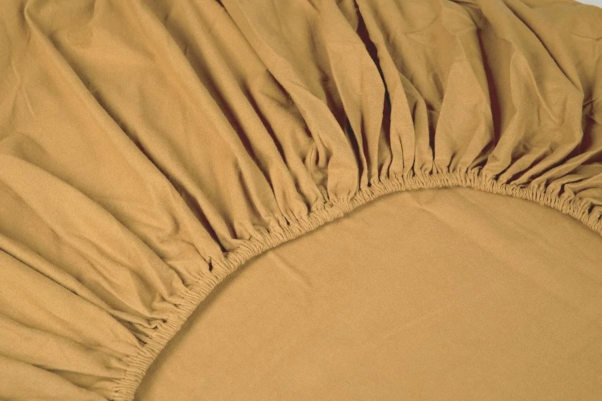 KAYORI Showa Spannbettlaken Gold Flanell 180x200
