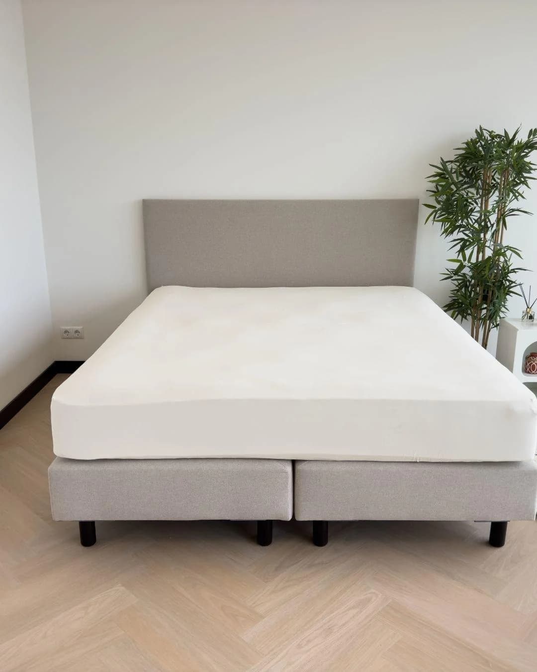 Kayori Tara Spannbettlaken Beige Jersey-Baumwolle