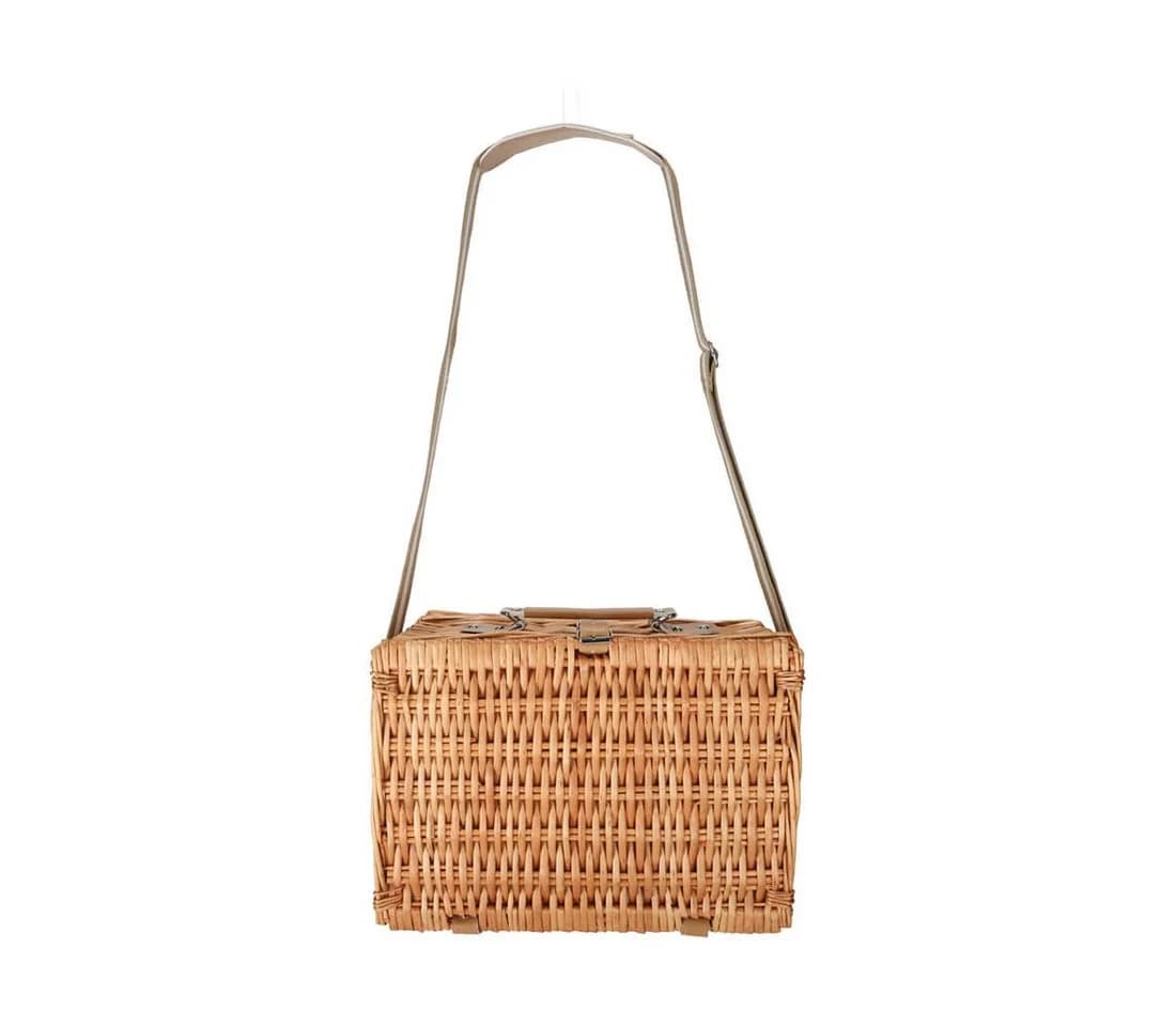 JENS Living Picknickkorb Set für 2 Personen mit Kühltasche & Besteck Weide Natur - Bild 3