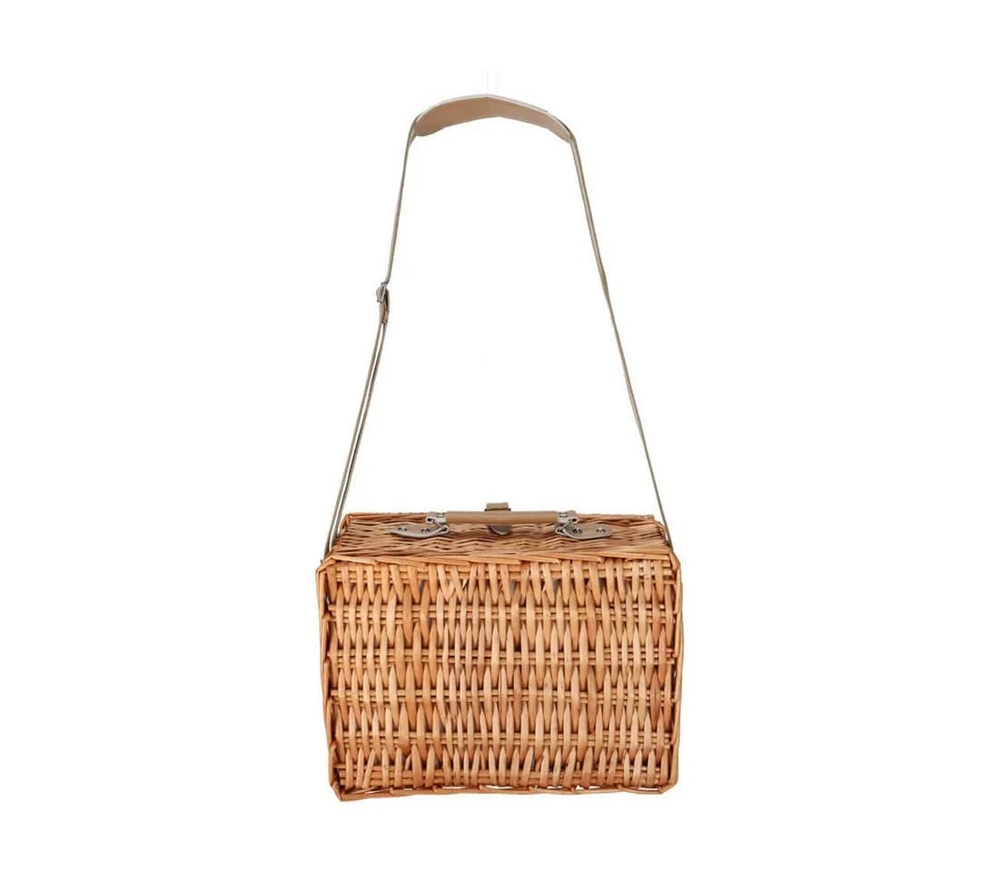 JENS Living Picknickkorb Set für 2 Personen mit Kühltasche & Besteck Weide Natur - Bild 4