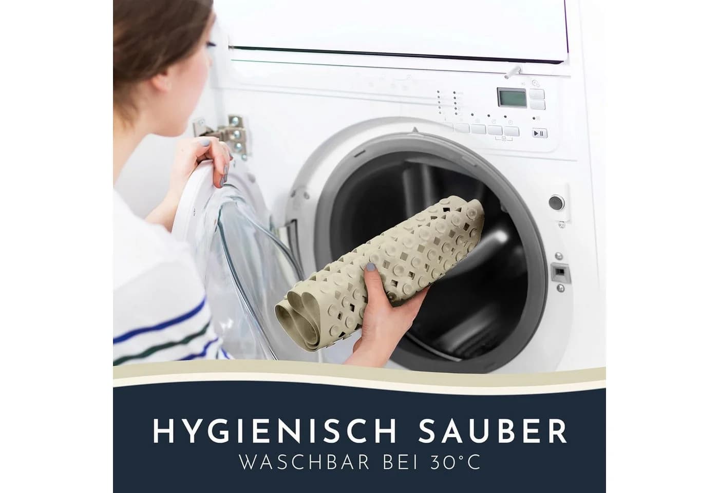 Homerella Badematte Rutschfest BPA-Frei Inkl. Aufhängung - Bild 5