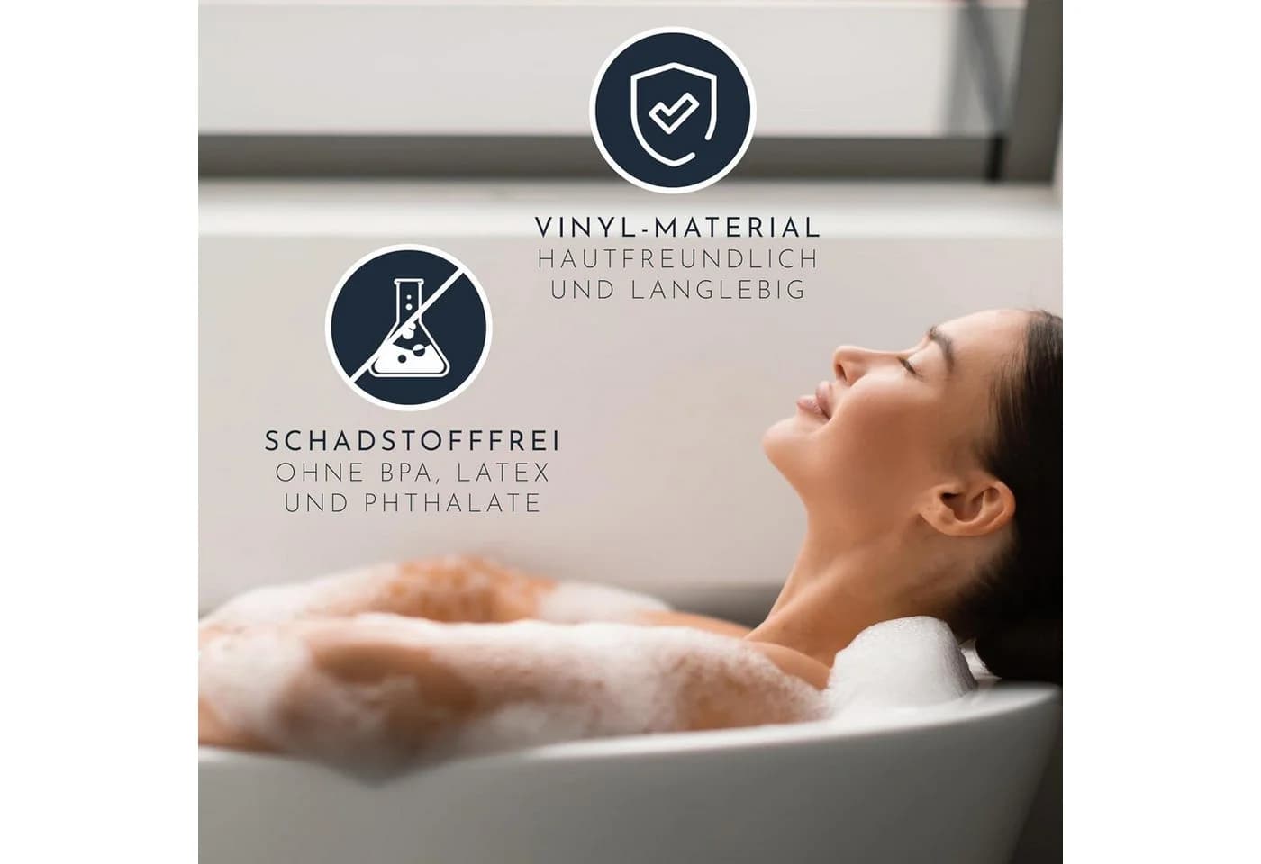 Homerella Badematte rutschfest 100x40cm, Antirutschmatte Badewanne - Bild 5