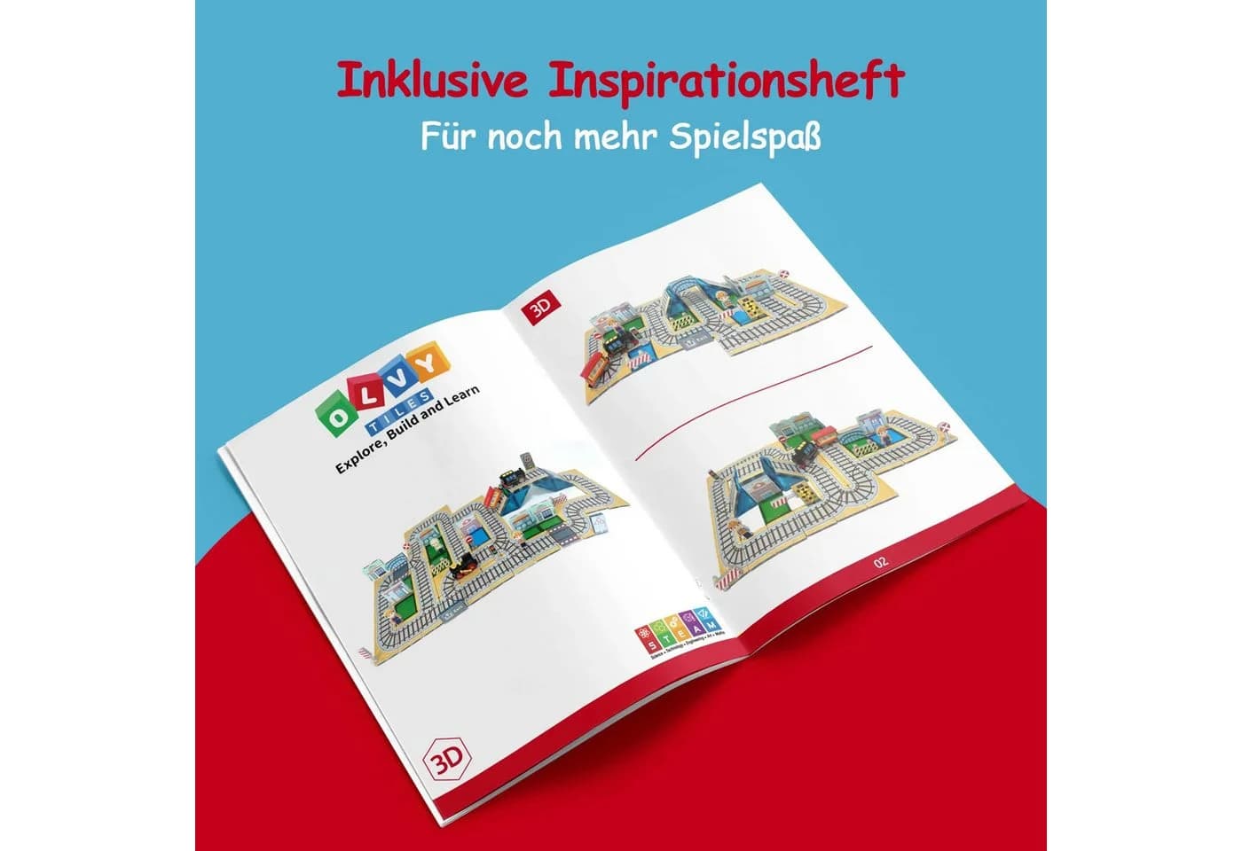 Olvy Magnetspielbausteine Murmelbahn Montessori Spielzeug ab 3 Jahren