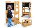 Olvy Lernturm 3-in-1 Stehhilfe für Kinder ab 1 Jahr, Faltbar, Holz Bild 2
