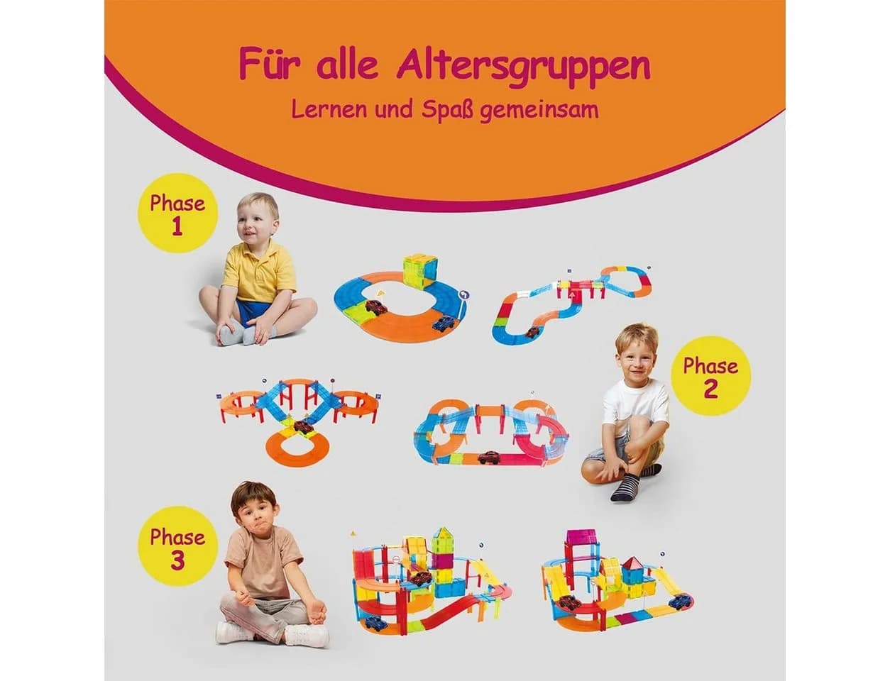 Olvy Magnetspielbausteine Bunt Montessori Spielzeug ab 3 Jahren - Bild 4