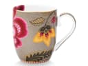 PiP Studio Henkelbecher Set 2-tlg. Khaki Floral Porzellan Bild 3