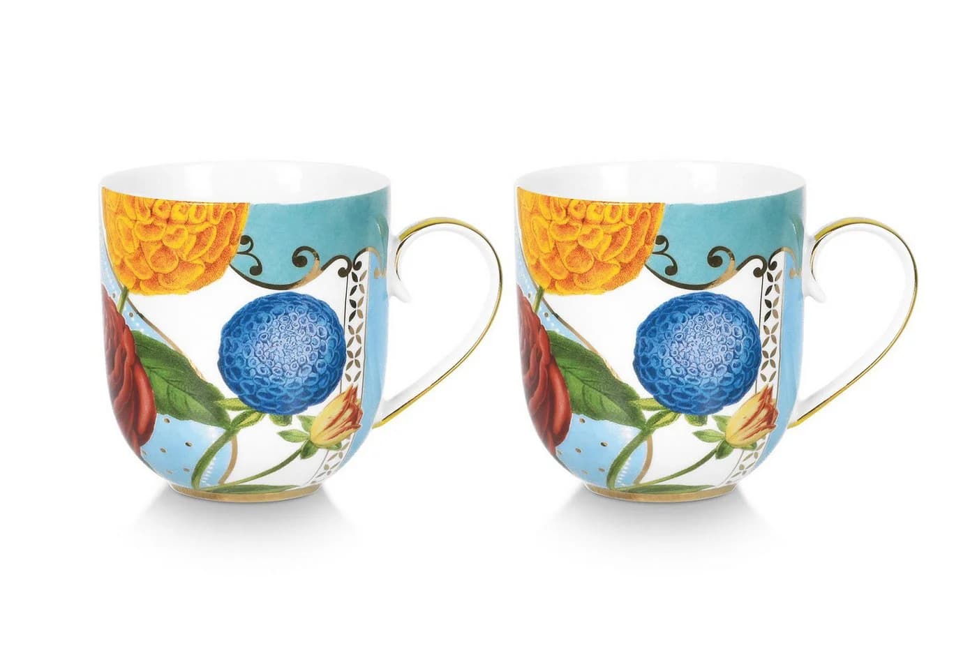 PiP Studio 3er Set Tasse klein Royal Blumen Porzellan