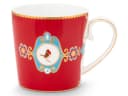 PiP Studio Henkelbecher Set 2x Love Birds Medallion Rot Porzellan Bild 3
