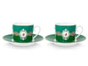 PiP Studio Love Birds Tasse mit Untertasse Emerald Green 0,2l Porzellan Bild 1