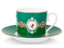 PiP Studio Love Birds Tasse mit Untertasse Emerald Green 0,2l Porzellan Bild 3