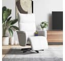 vidaXL Massagesessel Weiß Kunstleder mit Fußteil und Massagefunktion Bild 1