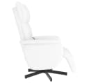 vidaXL Massagesessel Weiß Kunstleder mit Fußteil und Massagefunktion Bild 3
