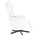 vidaXL Massagesessel Weiß Kunstleder mit Fußteil und Massagefunktion Bild 4