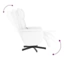 vidaXL Massagesessel Weiß Kunstleder mit Fußteil und Massagefunktion Bild 5