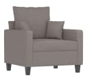 vidaXL Sofagarnitur 4-tlg. mit Hocker Taupe Polyester Bild 3