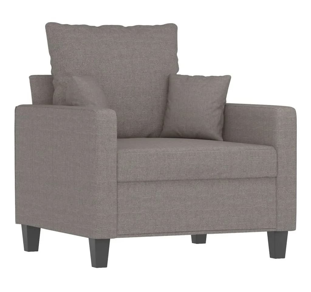 vidaXL Sofagarnitur 4-tlg. mit Hocker Taupe Polyester - Bild 3