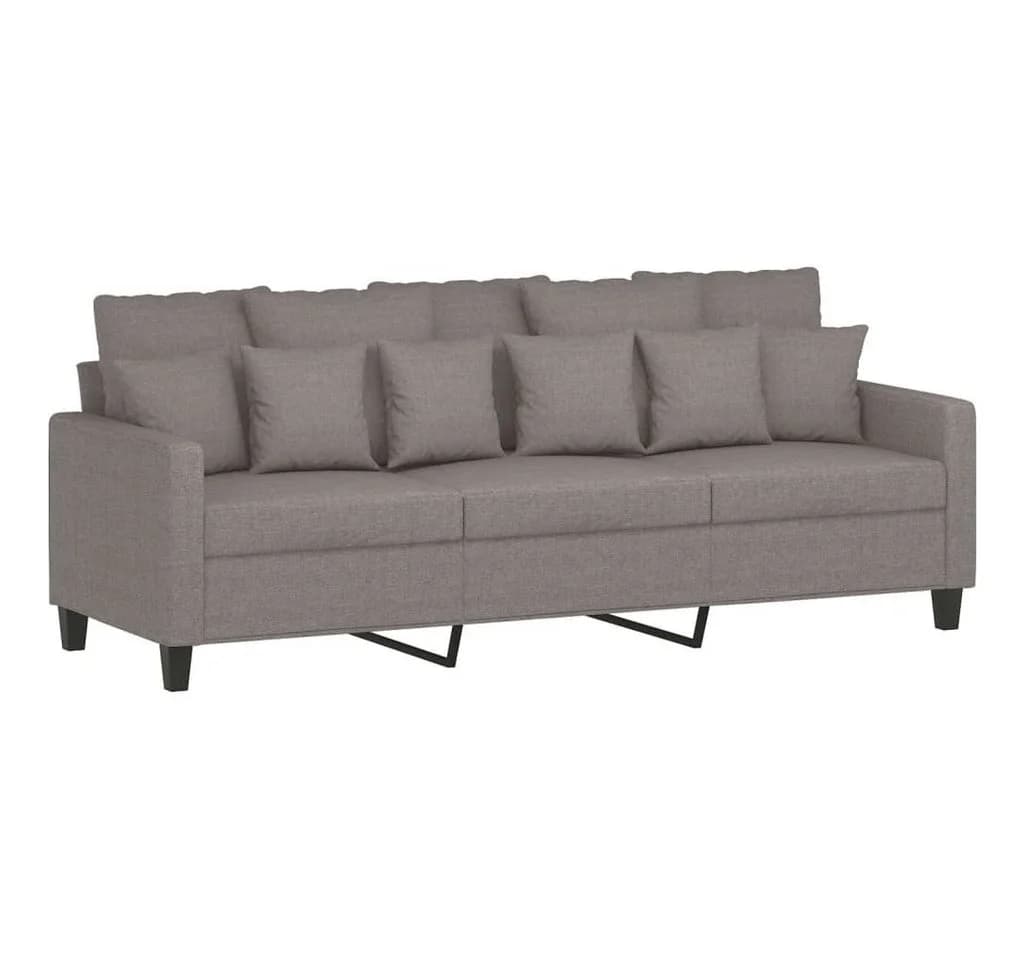 vidaXL Sofagarnitur 4-tlg. mit Hocker Taupe Polyester - Bild 5