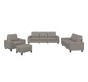 vidaXL Sofagarnitur 4-tlg. Taupe Polyester mit Hocker Bild 2